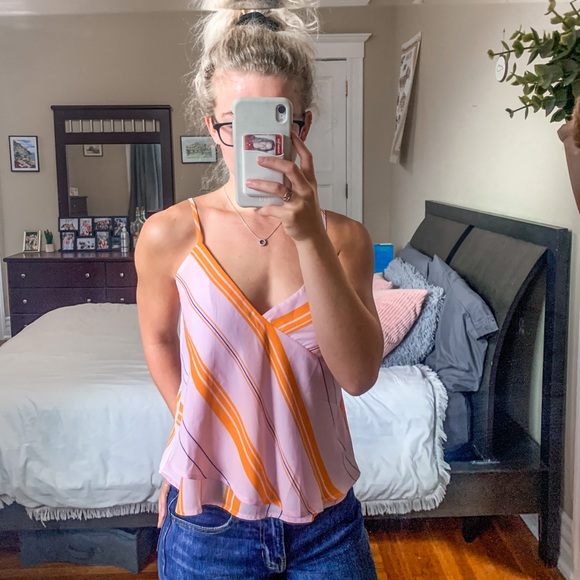 Forever 21 Spaghetti Strap Striped Tank Top - Picture 1 of 4